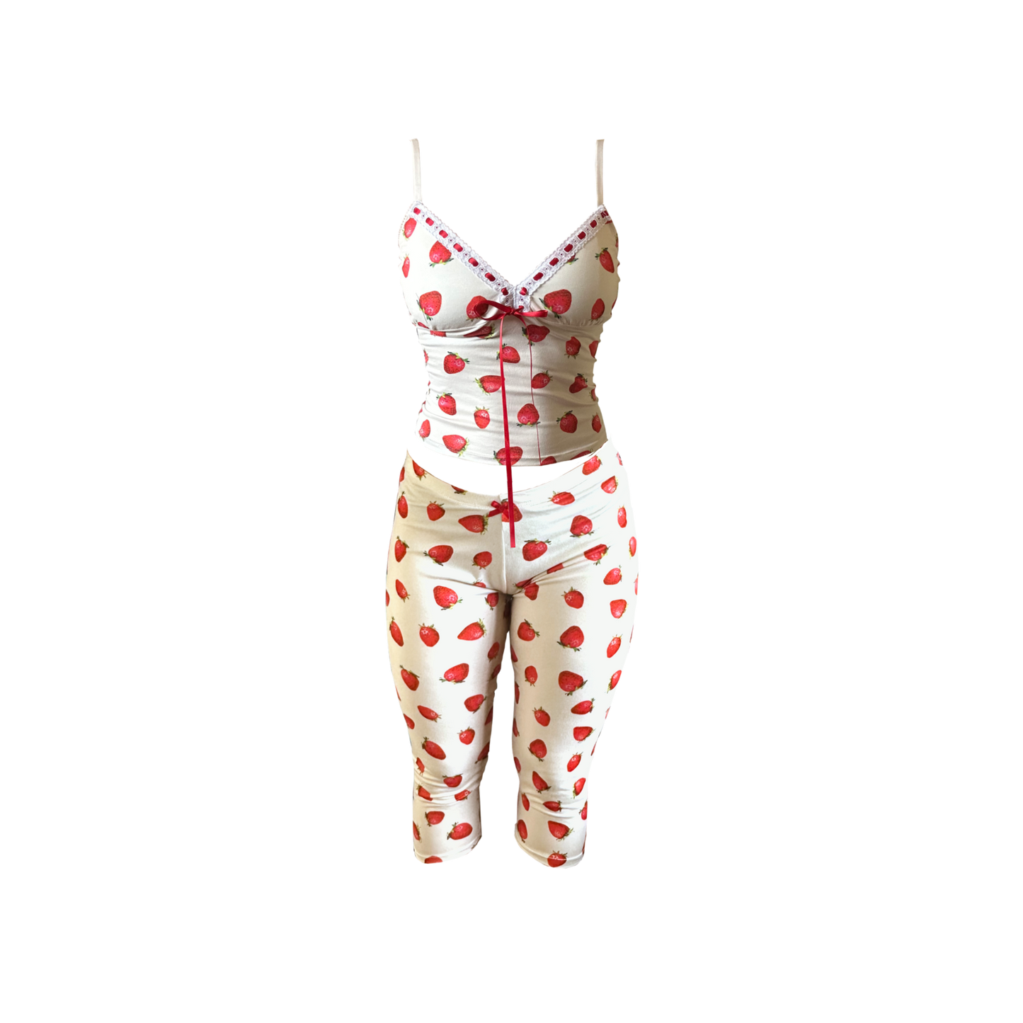 Strawberries & Creme Cami Capri Set