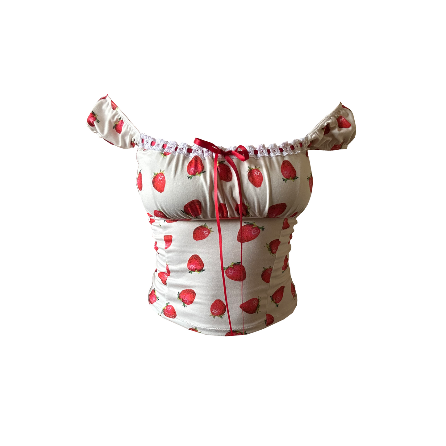 Strawberries & Creme Milkmaid Short Set