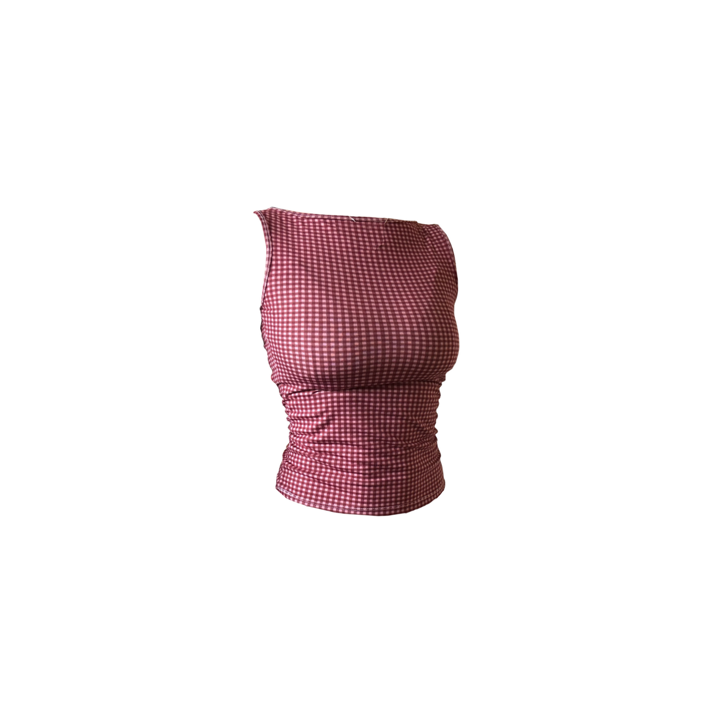 Burgundy Gingham Tank