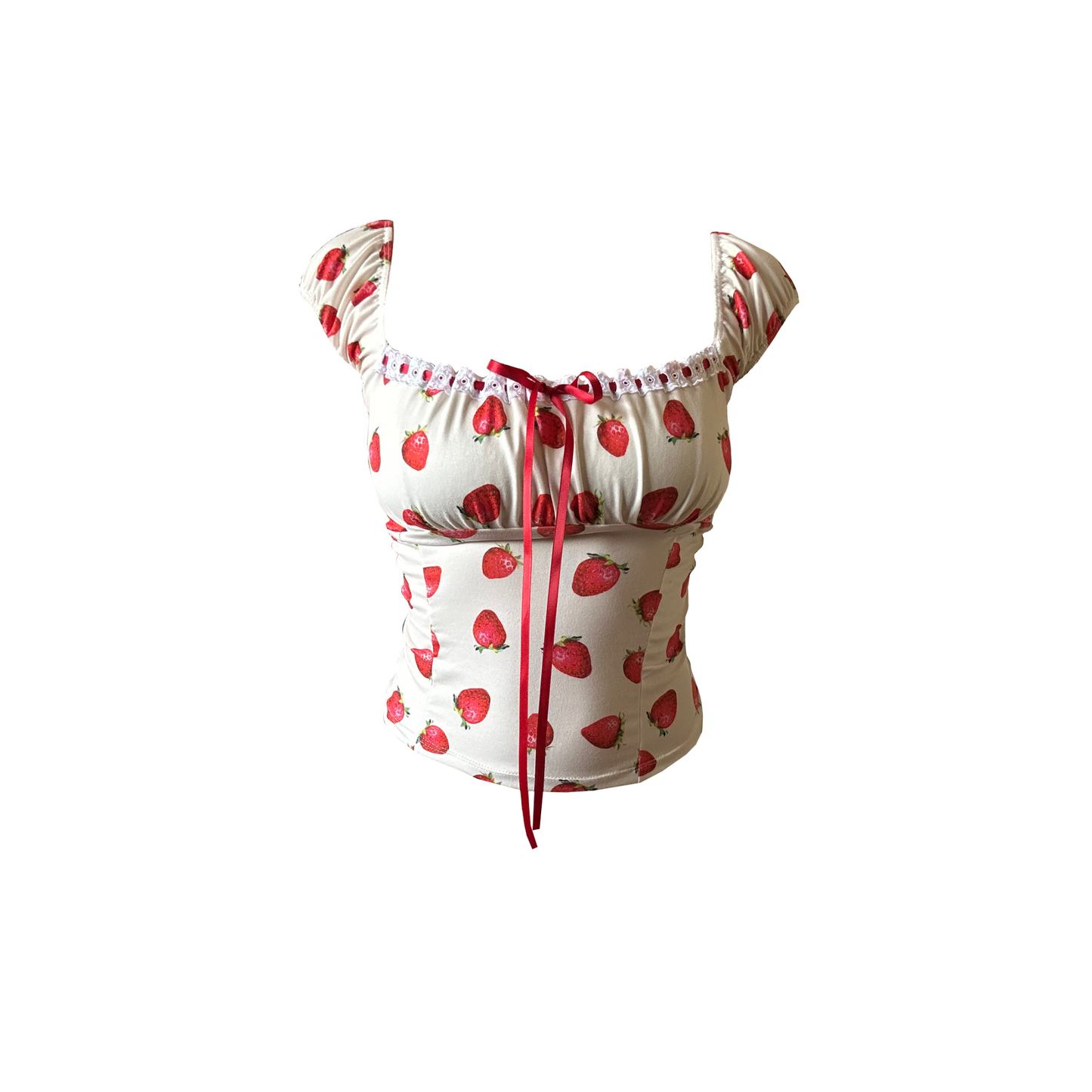 Strawberries & Creme Milkmaid Short Set