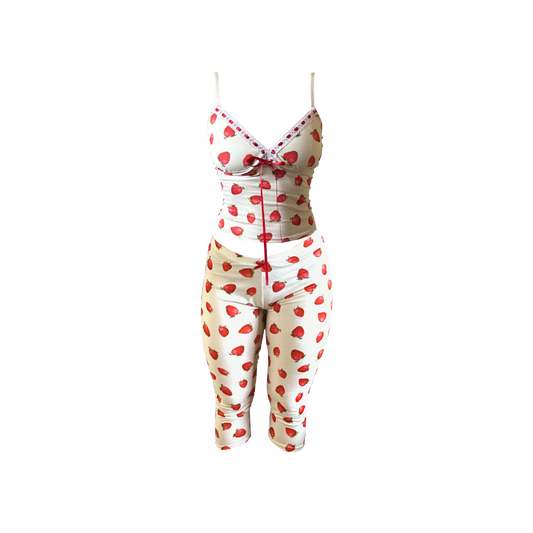 Strawberries & Creme Cami Capri Set